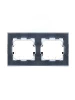 BRITE Рамка 2 поста IP44 РУ-2-БрС-44 сталь IEK BR-M22-44-K46