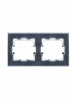 BRITE Рамка 2 поста IP44 РУ-2-БрС-44 сталь IEK BR-M22-44-K46