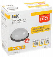 Светильник НПП1101 белый/круг 100Вт IP54 IEK LNPP0-1101-1-100-K01
