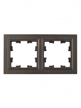 BRITE Рамка 2 поста РУ-2-БрТБ темная бронза IEK BR-M22-K45