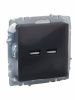 BRITE Розетка USB A+A 3.1А РЮ10-1-БрГ графит IEK BR-U21-D31-K53