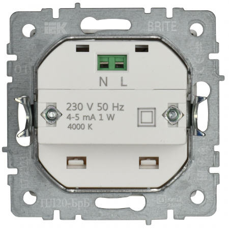 BRITE Подсветка LED встраиваемая ПЛ20-БрБ белый IEK BR-FL20-K01