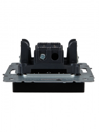 BRITE Выключатель одноклавишный проходной 10А ВС10-1-6-БрЧ черный IEK BR-V12-0-10-K02