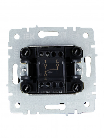 BRITE Выключатель одноклавишный проходной 10А ВС10-1-6-БрЧ черный IEK BR-V12-0-10-K02