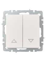 BRITE Выключатель жалюзи 10А ВС10-1-5-БрЖ жемчуг IEK BR-V15-0-10-K36