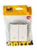 BRITE Выключатель жалюзи 10А ВС10-1-5-БрЖ жемчуг IEK BR-V15-0-10-K36