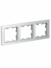 BRITE Рамка 3 поста РУ-3-БрА алюминий IEK BR-M32-K47