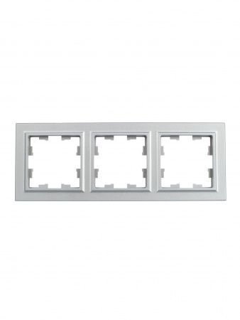 BRITE Рамка 3 поста РУ-3-БрА алюминий IEK BR-M32-K47