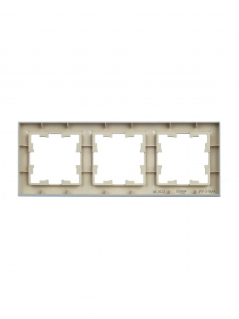 BRITE Рамка 3 поста РУ-3-БрА алюминий IEK BR-M32-K47