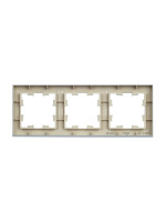 BRITE Рамка 3 поста РУ-3-БрА алюминий IEK BR-M32-K47