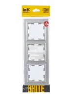 BRITE Рамка 3 поста РУ-3-БрА алюминий IEK BR-M32-K47