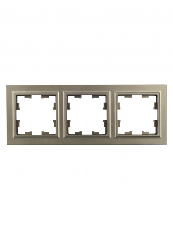 BR-M32-K37 BRITE Рамка 3 поста РУ-3-БрШ шампань IEK 