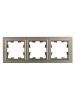 BRITE Рамка 3 поста РУ-3-БрШ шампань IEK BR-M32-K37