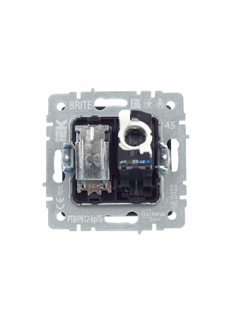 BRITE Розетка двойная TV+RJ45 кат.5E РТВ/РК12-БрТБ темная бронза IEK BR-AK20-1-K45