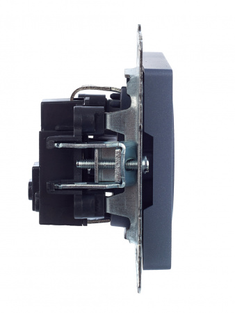 BRITE Розетка с заземлением без защитных шторок 16А РС11-1-0-БрМ маренго IEK BR-R11-16-K35