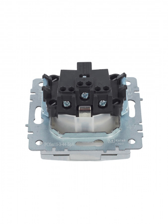 BRITE Розетка с заземлением с защитными шторками и крышкой 16А IP44 РСбш10-3-44-БрА алюминий IEK BR-R16-16-44-K47