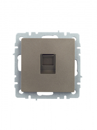 BR-K10-1-K37 BRITE Розетка компьютерная RJ45 кат.5E РК10-БрШ шампань IEK 