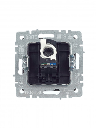 BRITE Розетка компьютерная RJ45 кат.5E РК10-БрШ шампань IEK BR-K10-1-K37