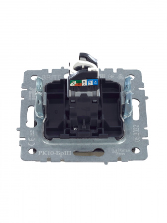 BRITE Розетка компьютерная RJ45 кат.5E РК10-БрШ шампань IEK BR-K10-1-K37