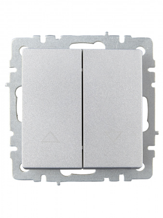 BRITE Выключатель жалюзи 10А ВС10-1-5-БрА алюминий IEK BR-V15-0-10-K47