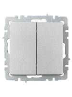 BRITE Выключатель жалюзи 10А ВС10-1-5-БрА алюминий IEK BR-V15-0-10-K47