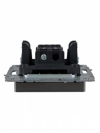 BRITE Выключатель одноклавишный проходной 10А ВС10-1-6-БрС сталь IEK BR-V12-0-10-K46