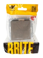 BRITE Выключатель одноклавишный проходной 10А ВС10-1-6-БрС сталь IEK BR-V12-0-10-K46