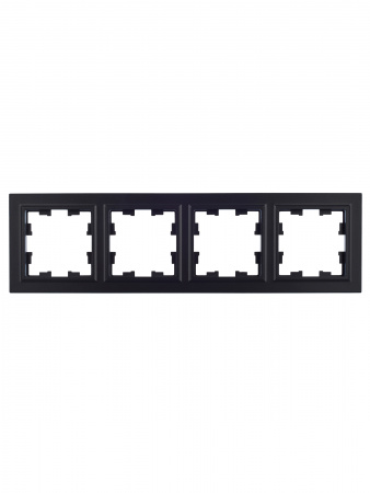 BRITE Рамка 4 поста РУ-4-БрЧ черный IEK BR-M42-K02