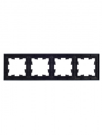 BRITE Рамка 4 поста РУ-4-БрЧ черный IEK BR-M42-K02