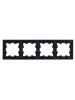 BRITE Рамка 4 поста РУ-4-БрЧ черный IEK BR-M42-K02