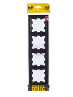 BRITE Рамка 4 поста РУ-4-БрЧ черный IEK BR-M42-K02