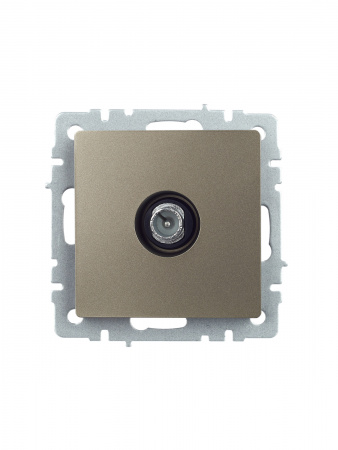 BRITE Розетка TV проходная РТВ10-0-БрШ шампань IEK BR-A10-P-K37