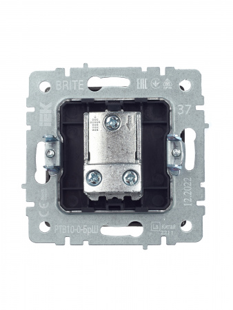 BRITE Розетка TV проходная РТВ10-0-БрШ шампань IEK BR-A10-P-K37
