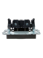 BRITE Розетка без заземления без защитных шторок 10А РС10-1-0-БрС сталь IEK BR-R10-10-K46