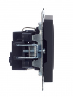 BRITE Розетка с заземлением без защитных шторок 16А РС11-1-0-БрГ графит IEK BR-R11-16-K53