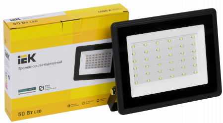 LPDO601-50-40-K02 Прожектор СДО 06-50 светодиодный черный IP65 4000K IEK 