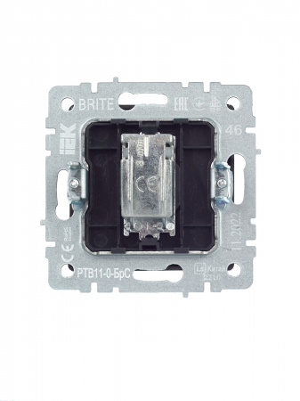BRITE Розетка TV оконечная РТВ11-0-БрС сталь IEK BR-A10-O-K46