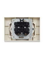 BRITE Розетка двойная с заземлением с защитными шторками 16А в сборе РСш12-3-БрКр бежевый IEK BR-R24-16-K10-F