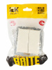 BRITE Выключатель двухклавишный проходной 10А ВС10-2-6-БрКр бежевый IEK BR-V22-0-10-K10