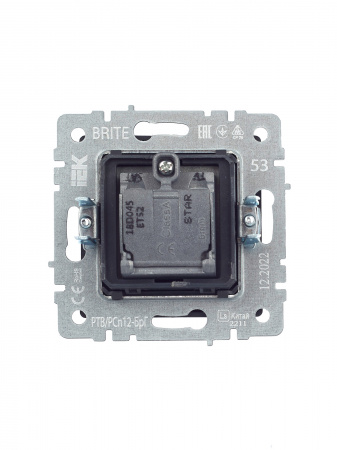 BRITE Розетка двойная TV+SAT РТВ/РСп12-БрГ графит IEK BR-AF20-O-K53