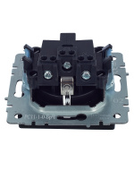 BRITE Розетка с заземлением без защитных шторок 16А РС11-1-0-БрЧ черный IEK BR-R11-16-K02