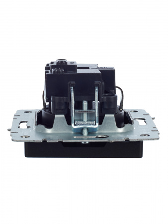 BRITE Розетка с заземлением без защитных шторок 16А РС11-1-0-БрЧ черный IEK BR-R11-16-K02