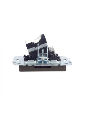 BRITE Розетка двойная RJ11+RJ45 кат.5E РК/Т12-БрТБ темная бронза IEK BR-KT20-O-1-K45