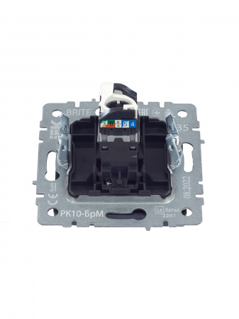 BRITE Розетка компьютерная RJ45 кат.5E РК10-БрМ маренго IEK BR-K10-1-K35