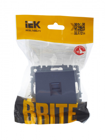 BRITE Розетка компьютерная RJ45 кат.5E РК10-БрМ маренго IEK BR-K10-1-K35