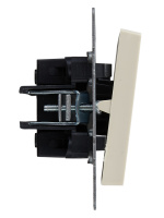 BRITE Выключатель одноклавишный перекрестный 10А ВС10-1-3-БрКр бежевый IEK BR-V13-0-10-K10