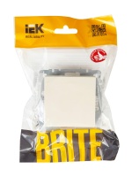 BRITE Выключатель одноклавишный перекрестный 10А ВС10-1-3-БрКр бежевый IEK BR-V13-0-10-K10