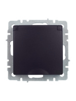 BRITE Розетка с заземлением с защитными шторками и крышкой 16А IP44 РСбш10-3-44-БрЧ черный IEK BR-R16-16-44-K02