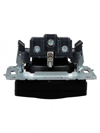 BRITE Розетка с заземлением с защитными шторками и крышкой 16А IP20 РСбш10-3-БрЧ черный IEK BR-R16-16-K02