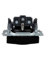 BRITE Розетка с заземлением с защитными шторками и крышкой 16А IP20 РСбш10-3-БрЧ черный IEK BR-R16-16-K02